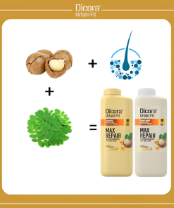 Combo 1: Dầu gội và dầu xả Dicora Urban Fit dành cho tóc hư tổn