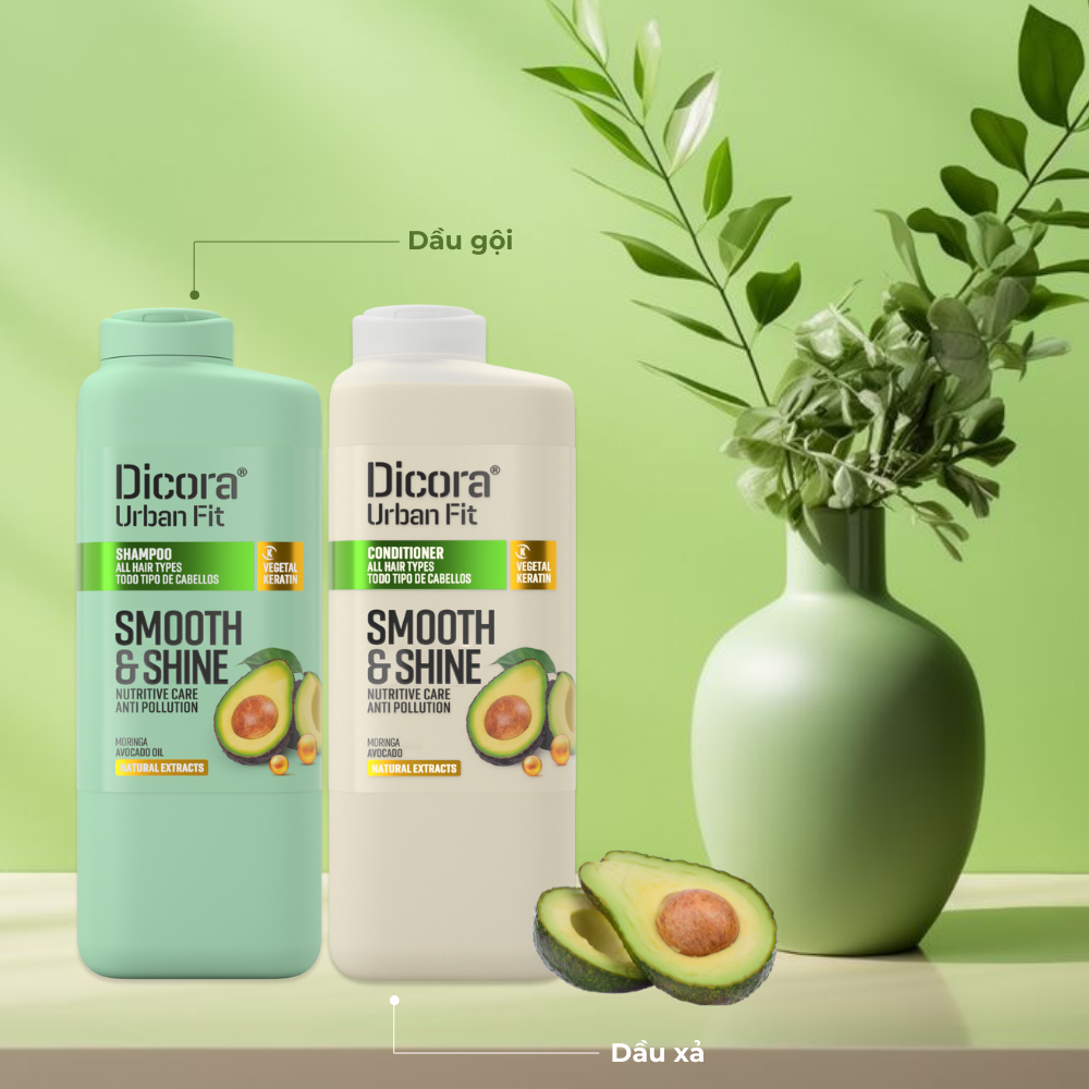 Combo 2: Dầu gội và dầu xả Dicora Urban Fit dành cho mọi loại tóc