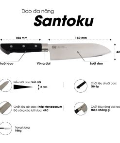 Dao đa năng Santoku Nhật Bản KU JN165