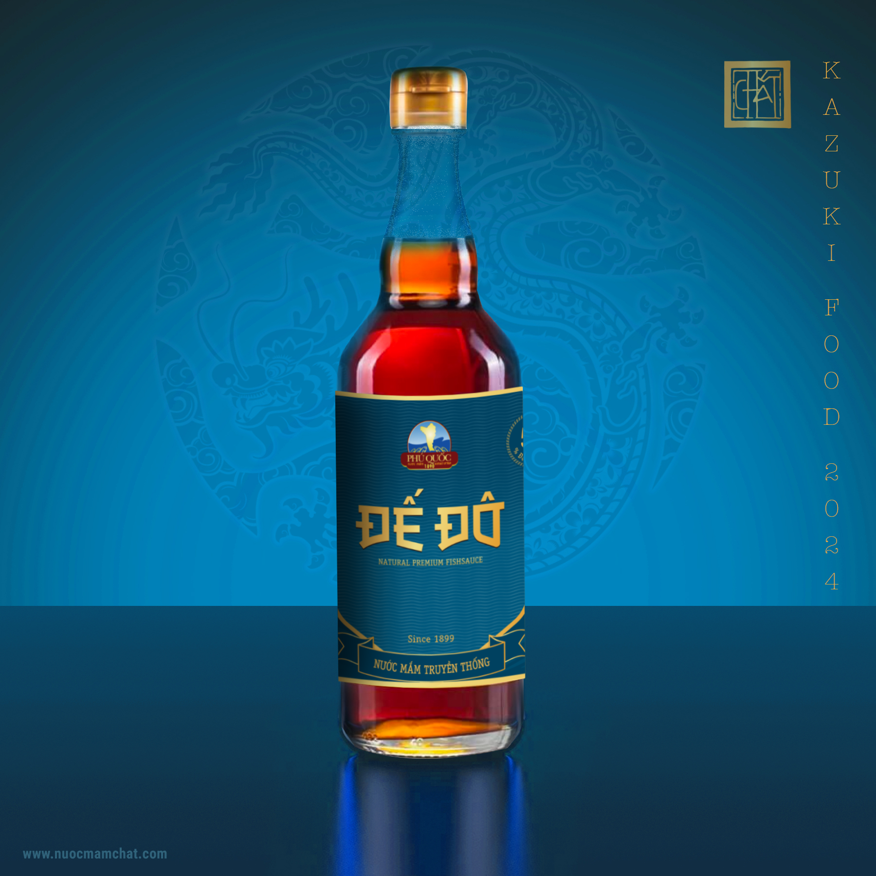 Nước mắm nguyên chất ĐẾ ĐÔ Xanh Phú Quốc (2 chai x 500ml/ 1 chai)