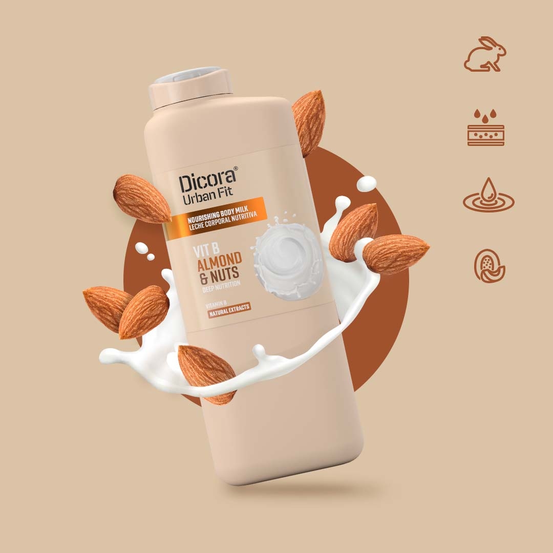 Sữa dưỡng thể Dicora Urban Fit Vitamin B hạnh nhân & các loại hạt 400ml