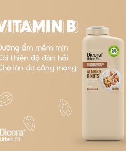 Sữa tắm Dicora Urban Fit Vitamin B – Hạnh nhân & các loại hạt (400ml)