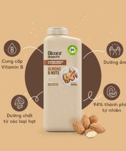 Sữa tắm Dicora Urban Fit Vitamin B – Hạnh nhân & các loại hạt (400ml)