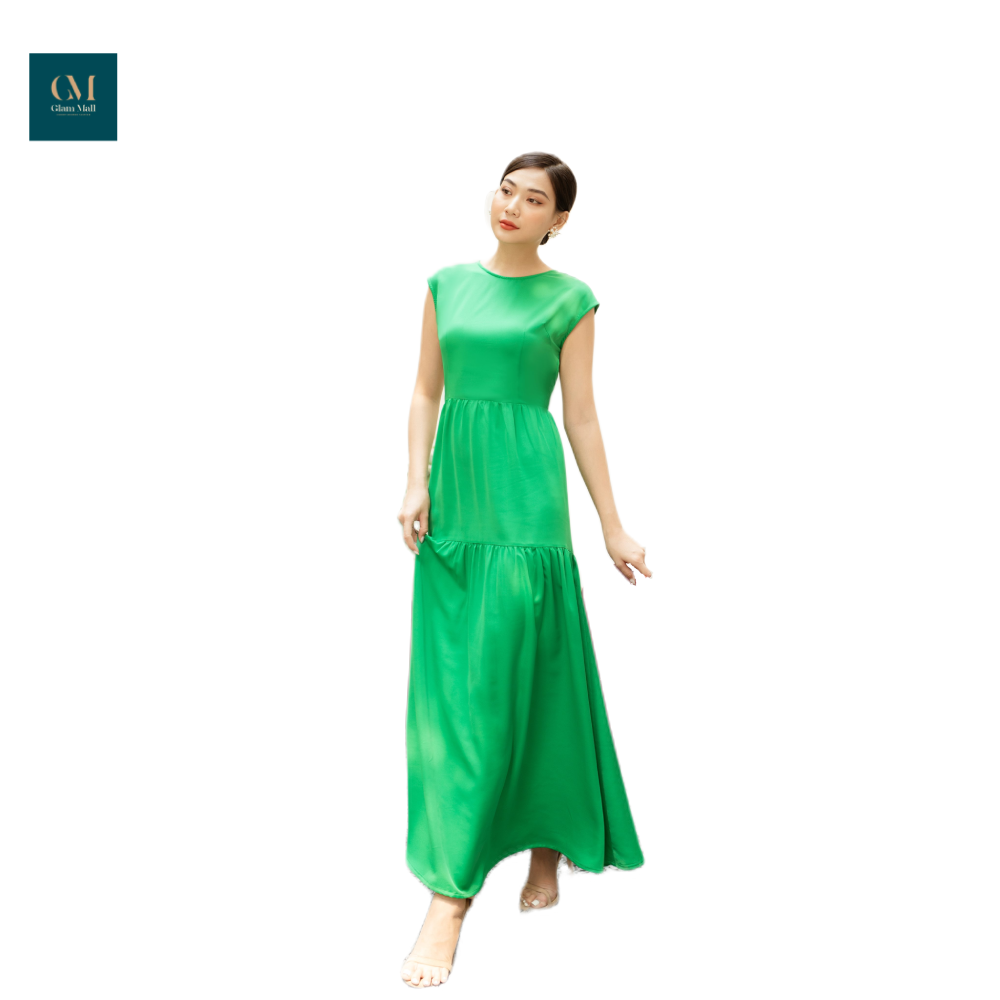 Đầm lụa tay ngắn 03 tầng Rich