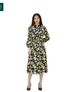 Đầm hoa tay phồng Fenno