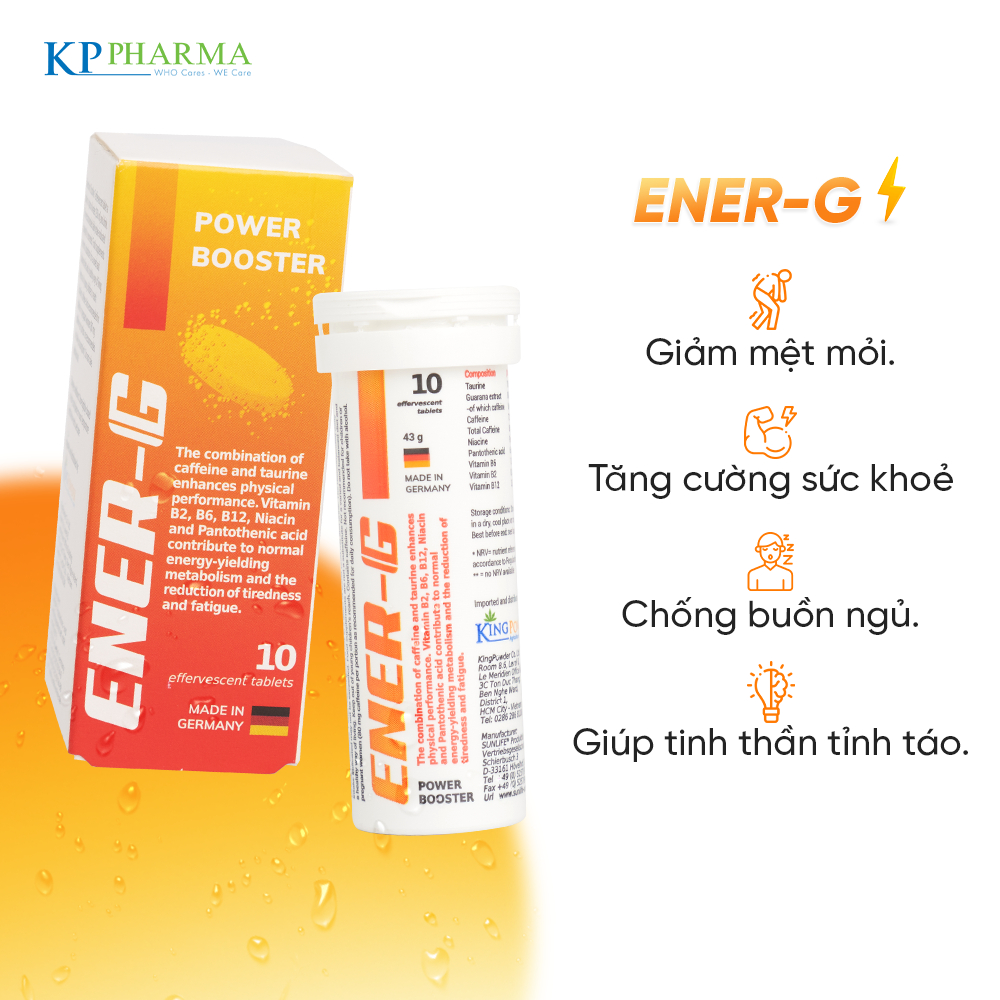 Thực phẩm bảo vệ sức khỏe viên sủi Ener G