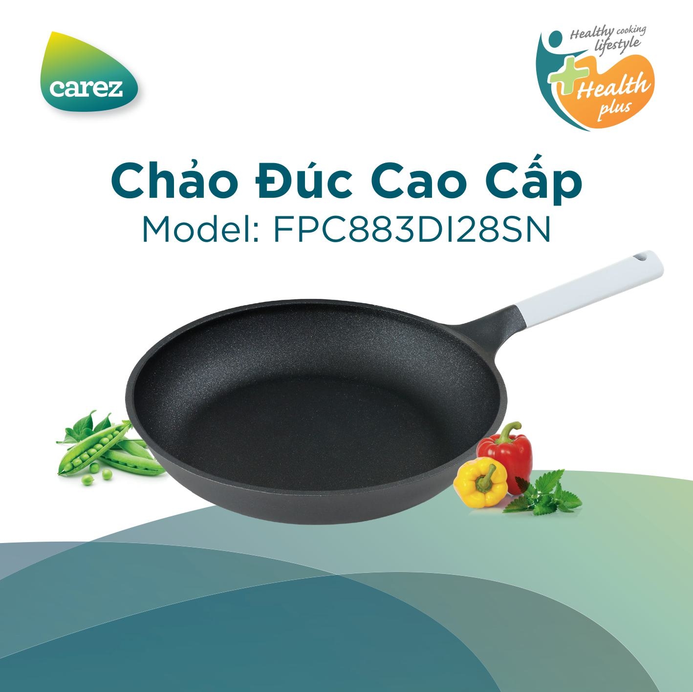 Chảo nhôm đúc nguyên khối CAREZ FPC883DI28SN kích cỡ 28cm