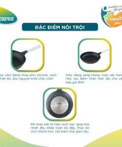 Chảo nhôm đúc nguyên khối CAREZ FPC883DI28SN kích cỡ 28cm