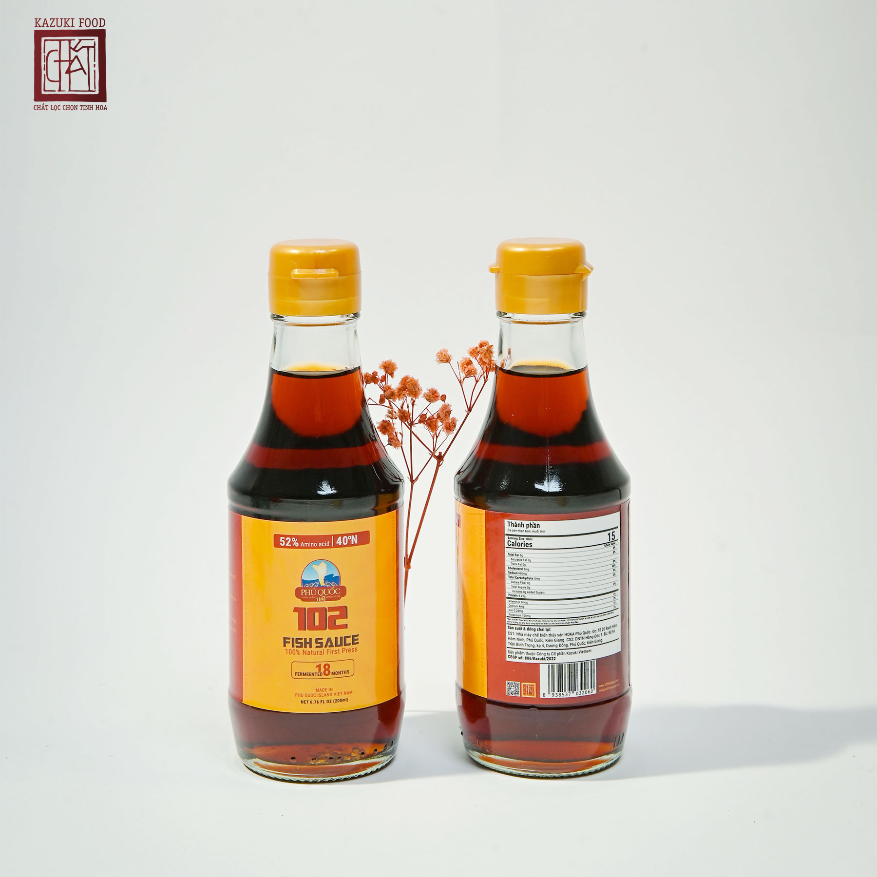 Nước mắm nguyên chất 102 FISH SAUCE (2 chai x 200ml/ 1 chai)