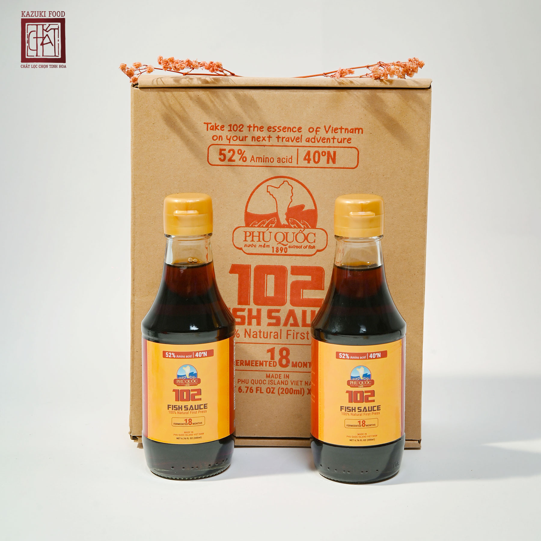 Nước mắm nguyên chất 102 FISH SAUCE (2 chai x 200ml/ 1 chai)