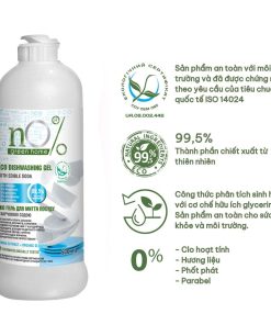 Gel rửa chén bát và rau, trái cây vỏ cứng nO% Green Home Eco với Baking Soda (500ml)
