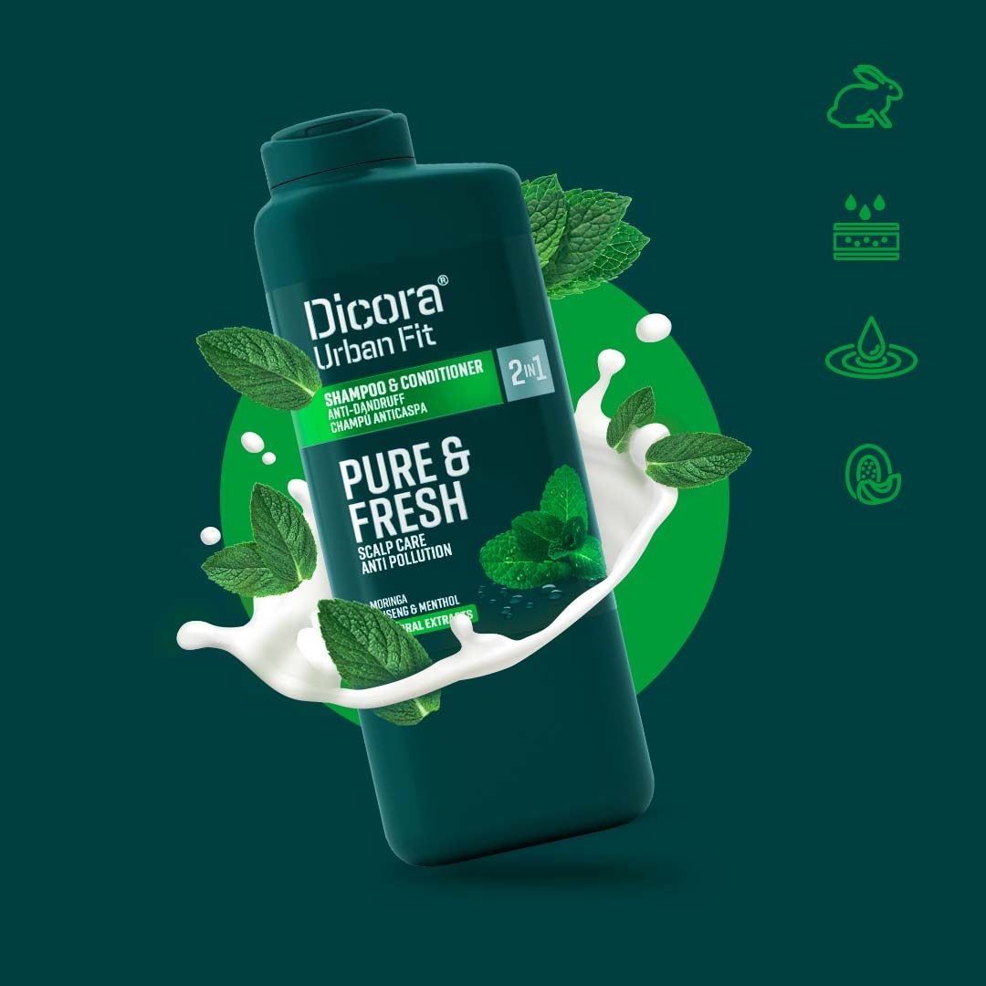Gội – Xả Dicora Urban Fit 2in1 – Chống gàu dành cho Nam Giới (400ml)