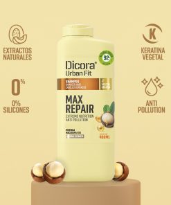 Dầu gội Dicora Urban Fit – Dành cho tóc hư tổn, chiết xuất tinh dầu mắc ca (400ml)