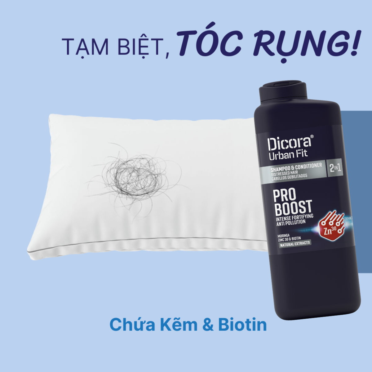 Gội – xả Dicora Urban Fit 2 in 1 chống rụng tóc dành cho nam giới 400ml