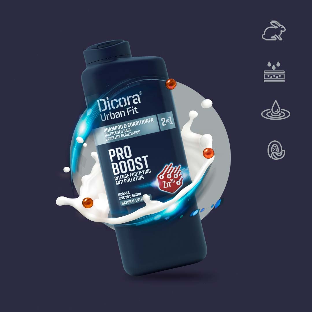 Gội – xả Dicora Urban Fit 2 in 1 chống rụng tóc dành cho nam giới 400ml