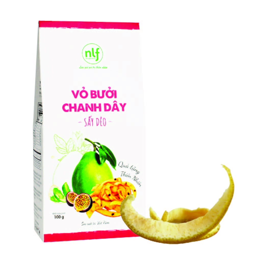 Vỏ bưởi chanh dây sấy dẻo NLF – Hộp 100g