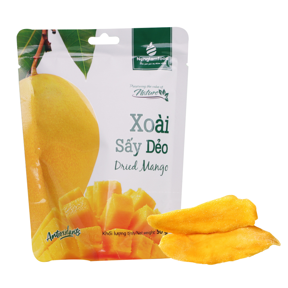 Xoài sấy dẻo Nonglamfood – Túi 50g