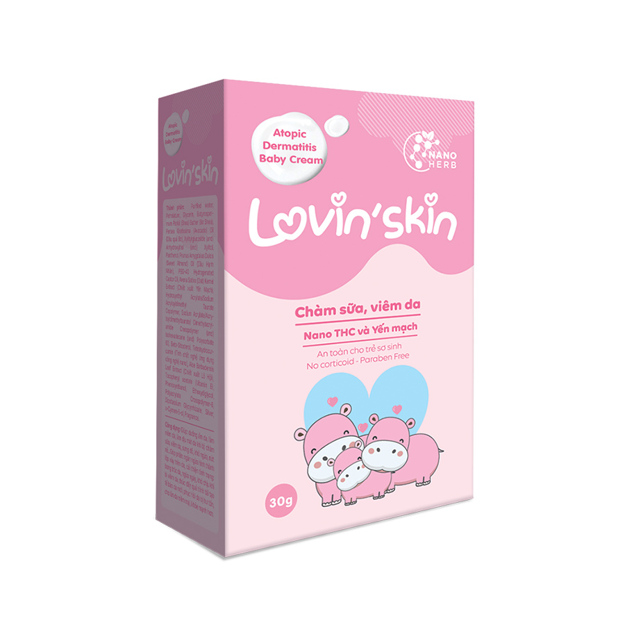 Kem bôi cho trẻ em bị chàm sữa Atopic dermatitis baby giảm ngứa, kháng viêm, cải thiện bong tróc da (30g)