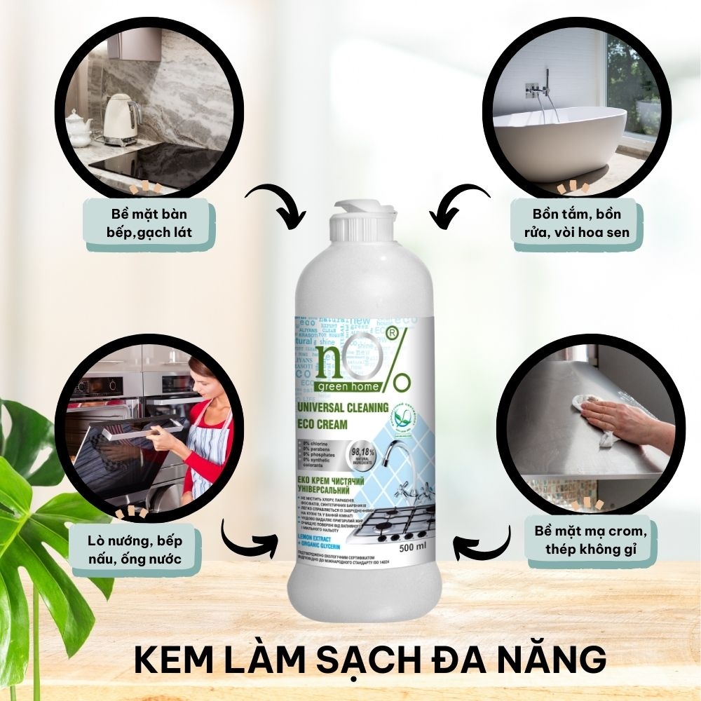 Kem làm sạch đa năng nO% Green Home Eco (500ml)