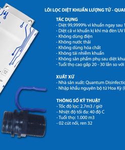 Lõi diệt khuẩn lượng tử CT12 công suất 2700 lít/giờ