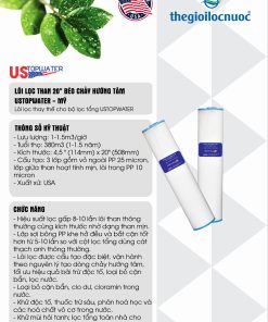 Lõi lọc than 20” béo chảy hướng tâm USTOPWATER – Made in USA, model: F-RC-20-1052-BB