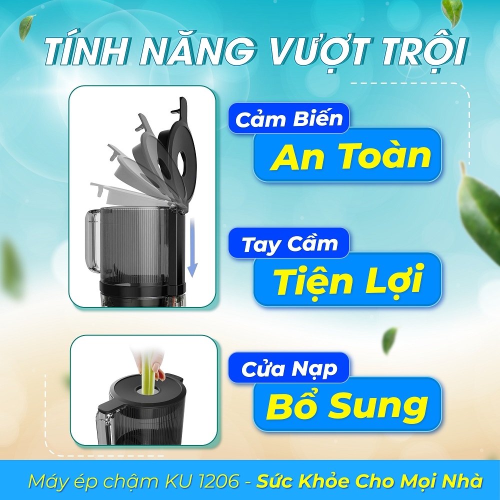 Máy ép chậm KUCHEN KU 1206 màu đỏ