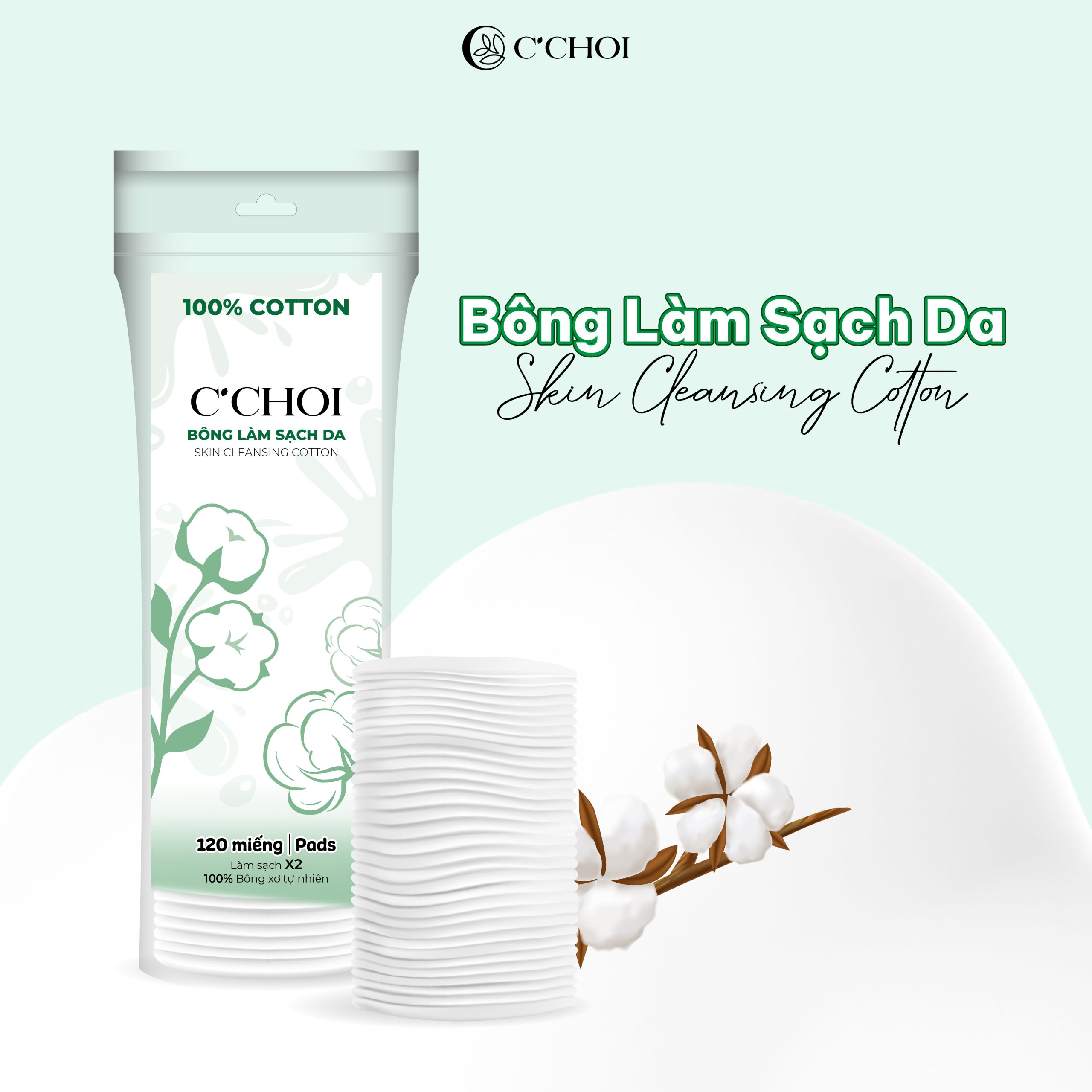 Bông làm sạch da – Skin cleansing cotton