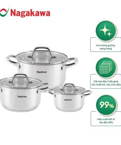 Bộ nồi inox Nagakawa NAG1360