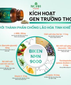 Viên uống Trường thọ & Trẻ hoá Biken NMN 9000