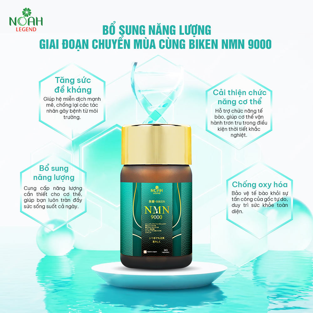 Viên uống Trường thọ & Trẻ hoá Biken NMN 9000