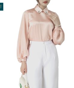 Áo lụa tay phồng Doris