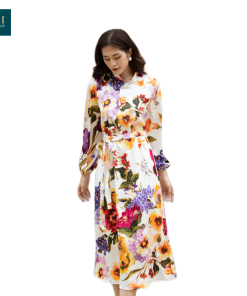 Đầm hoa tay phồng Fenno