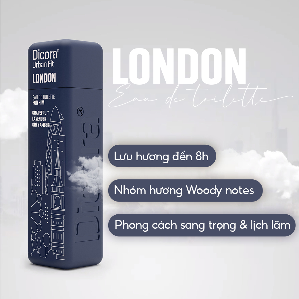 Nước hoa Dicora Urban Fit London – Dành Cho Nam (30ml)
