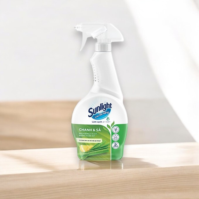Nước lau đa năng Sunlight chanh & sả sạch bóng kin kít 500ml
