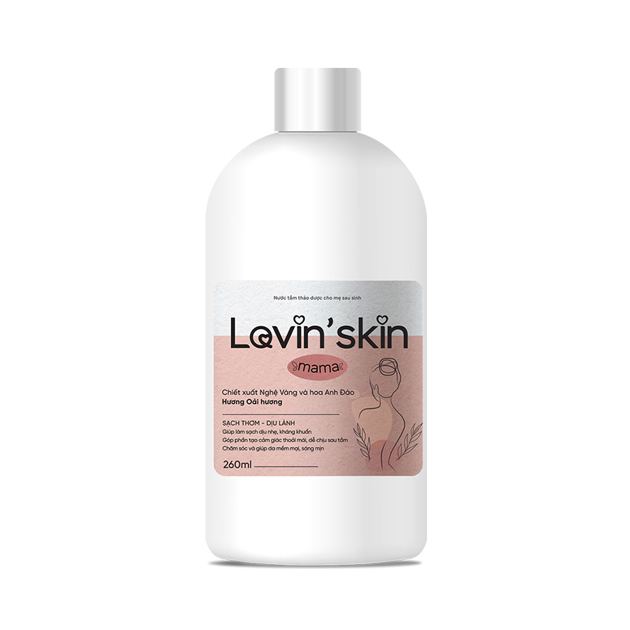 Nước tắm thảo dược cho mẹ sau sinh Lovin’skin Mama 260ml