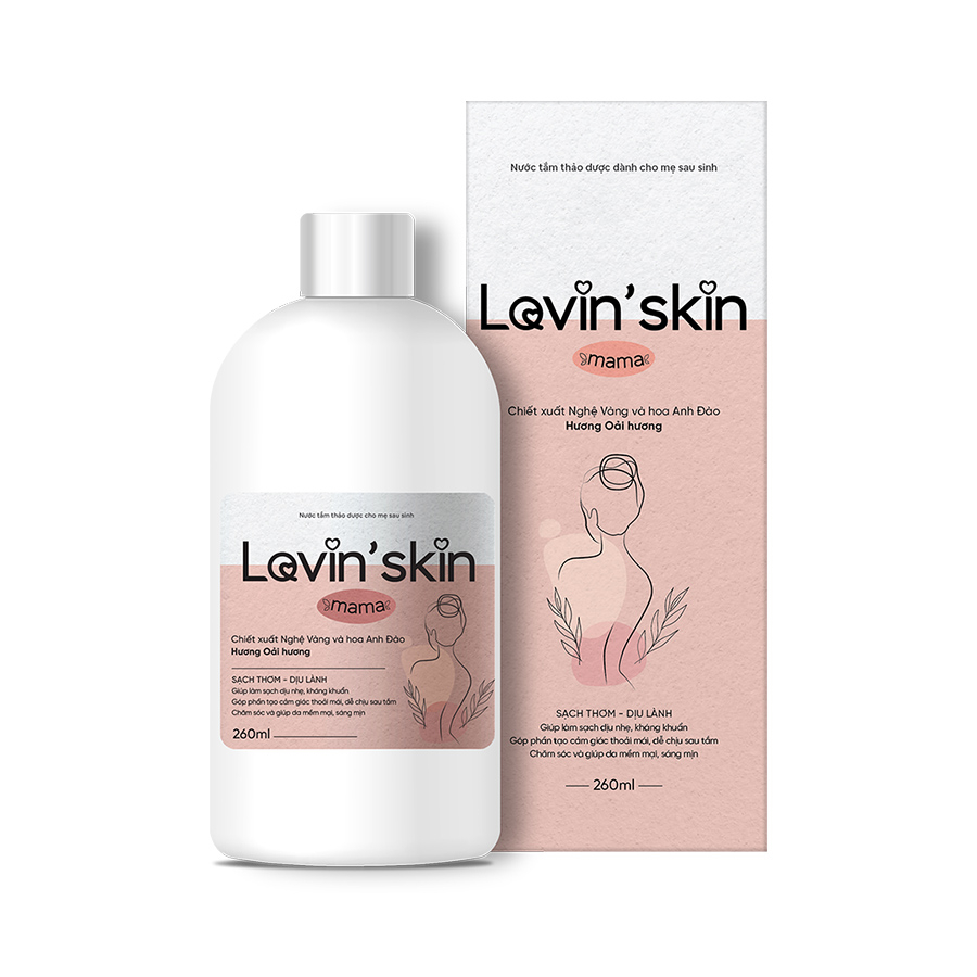 Nước tắm thảo dược cho mẹ sau sinh Lovin’skin Mama 260ml