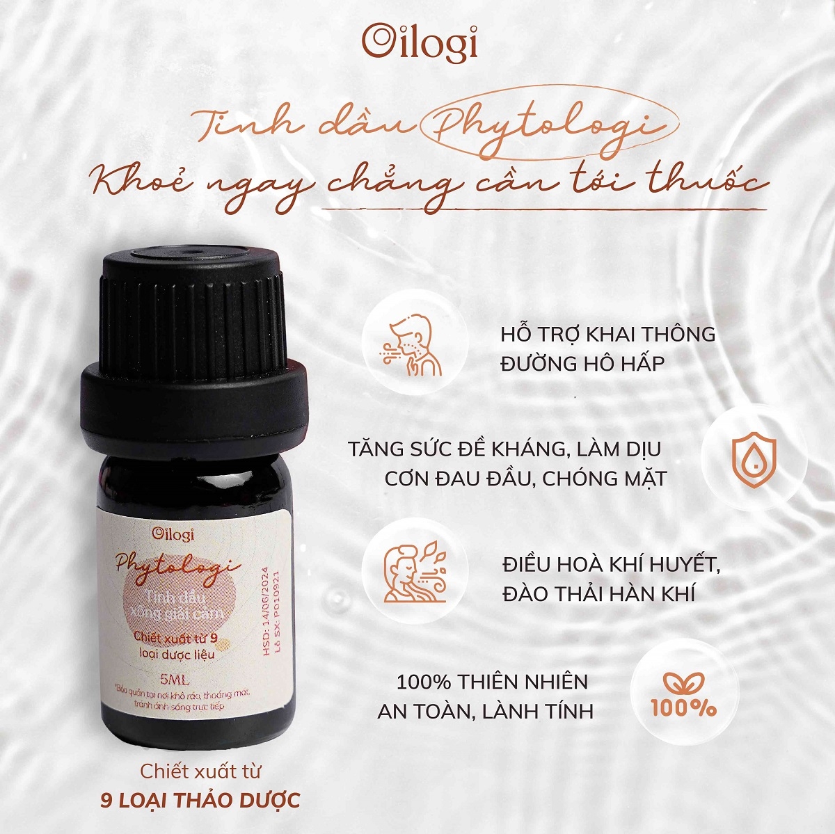 Tinh dầu Xông Giải Cảm Oilogi (chai 5ml)
