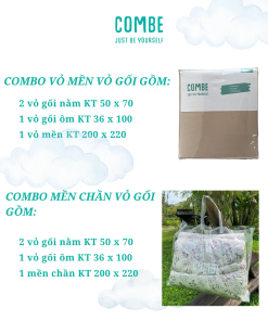 Combo mền chần vỏ gối Tencel 60s