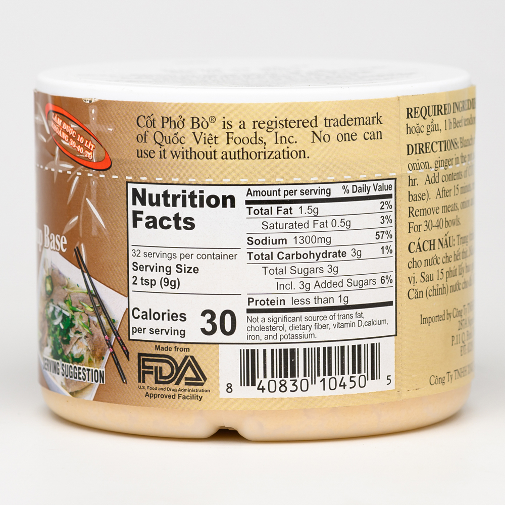 Cốt gia vị Phở Bò – Beef Flavored “Pho” Soup Base