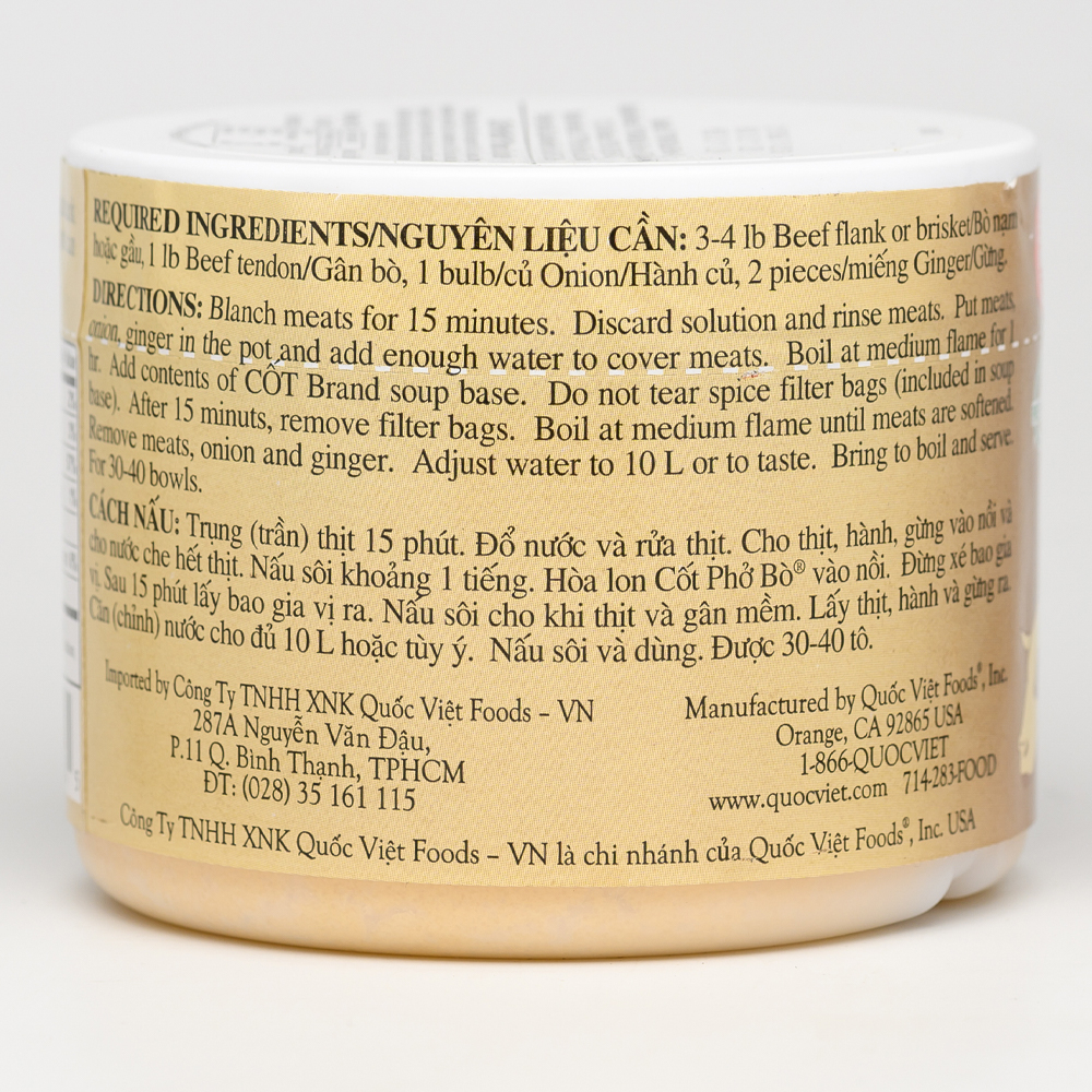 Cốt gia vị Phở Bò – Beef Flavored “Pho” Soup Base