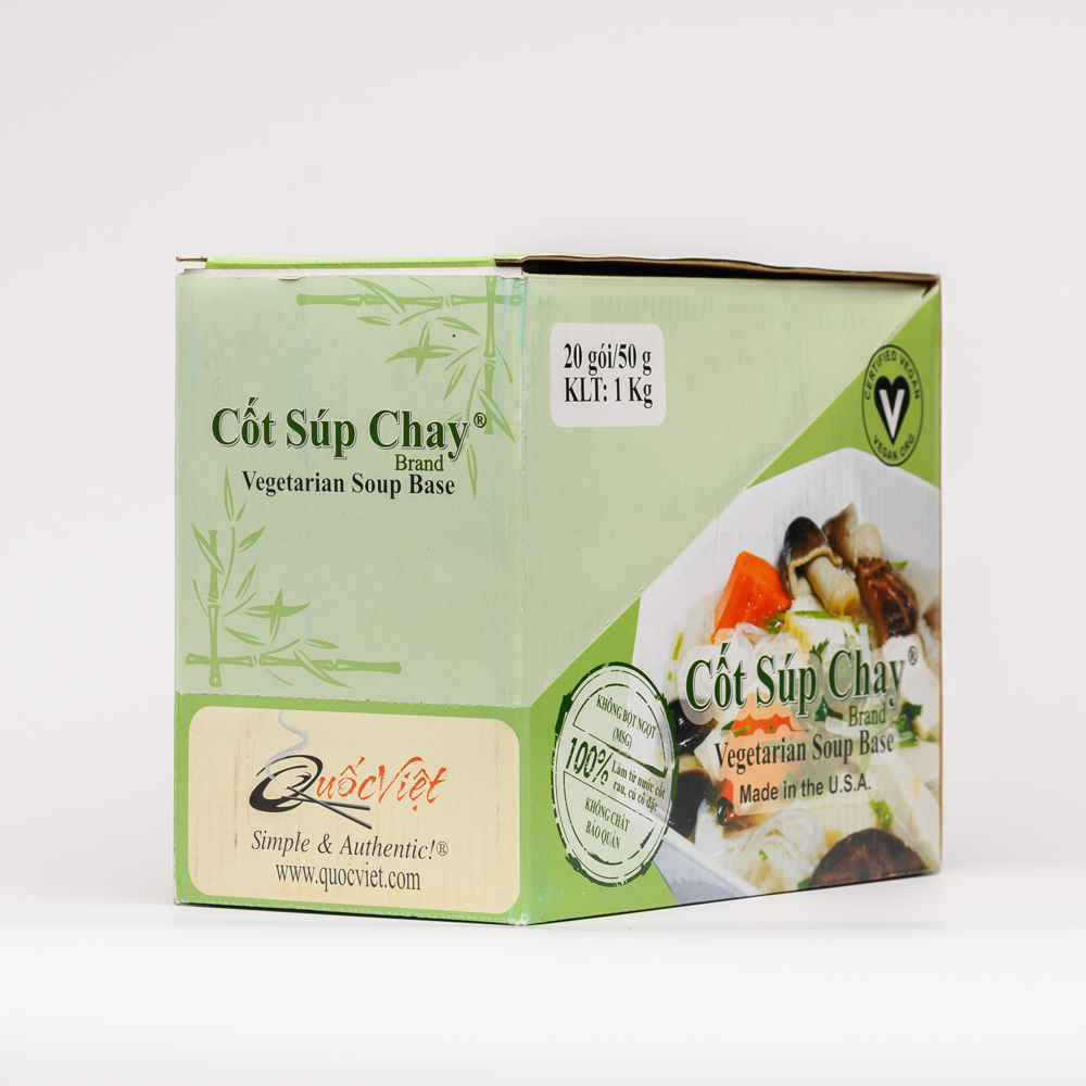 Cốt gia vị Súp Chay (Hộp 20 gói) – Vietnam Vegetarian Soup Base