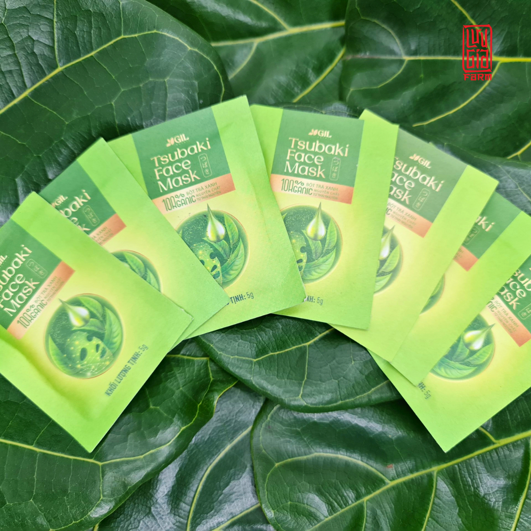 Bột trà xanh đắp mặt GIL Tsubaki Face Mask