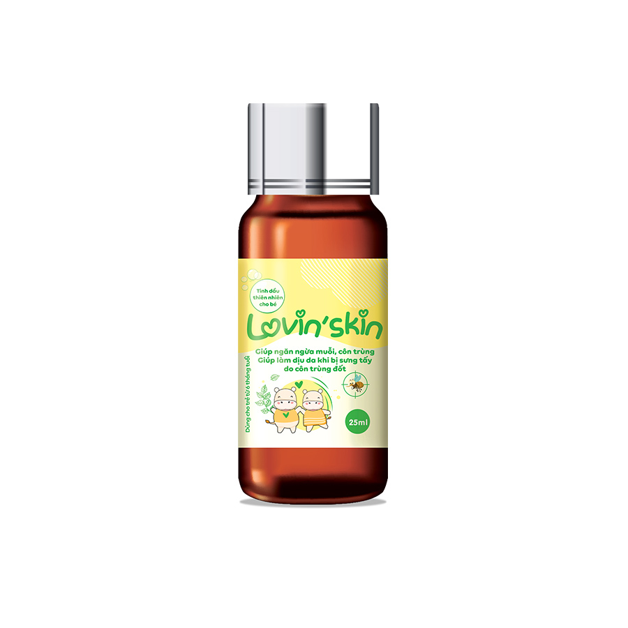 Tinh dầu thiên nhiên Lovin’Skin 25ml – Đuổi muỗi, khử khuẩn, giảm sưng ngứa cho bé
