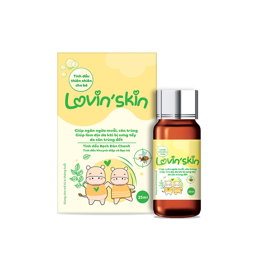 Tinh dầu thiên nhiên Lovin’Skin 25ml – Đuổi muỗi, khử khuẩn, giảm sưng ngứa cho bé