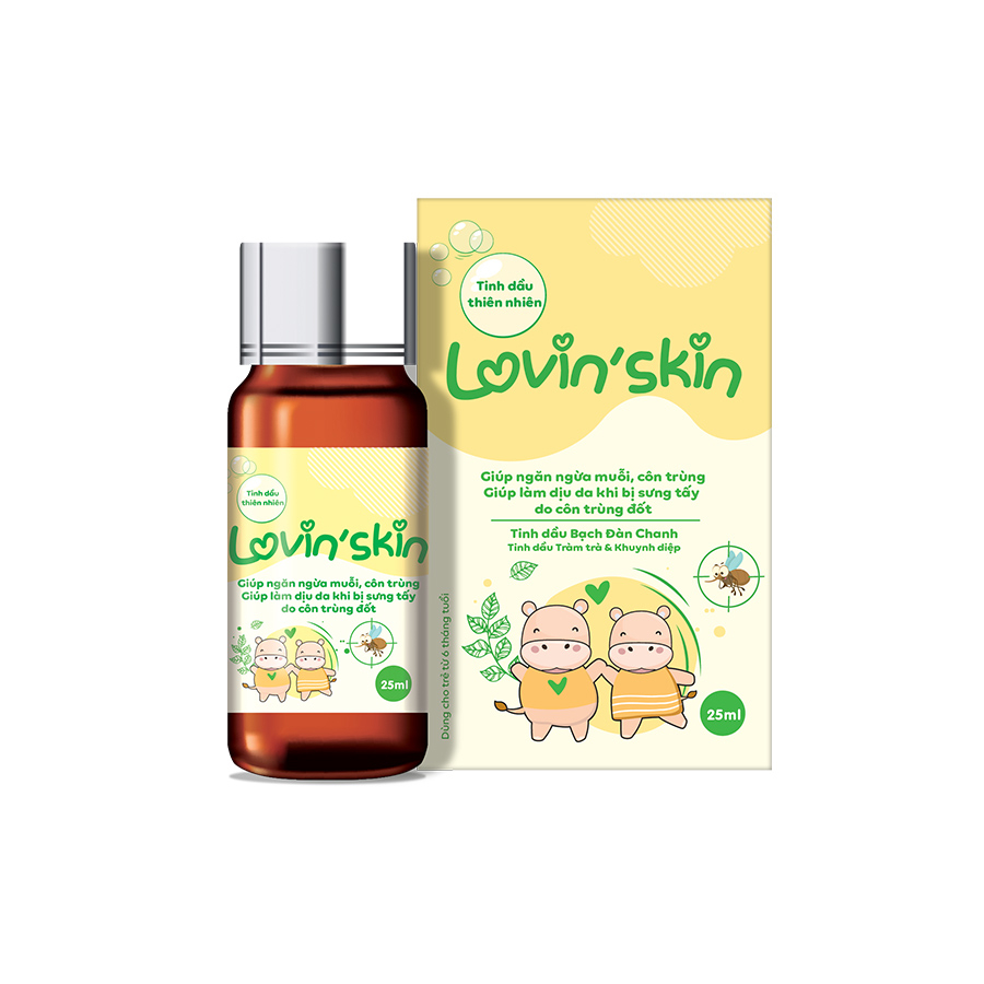Tinh dầu thiên nhiên Lovin’Skin 25ml – Đuổi muỗi, khử khuẩn, giảm sưng ngứa cho bé