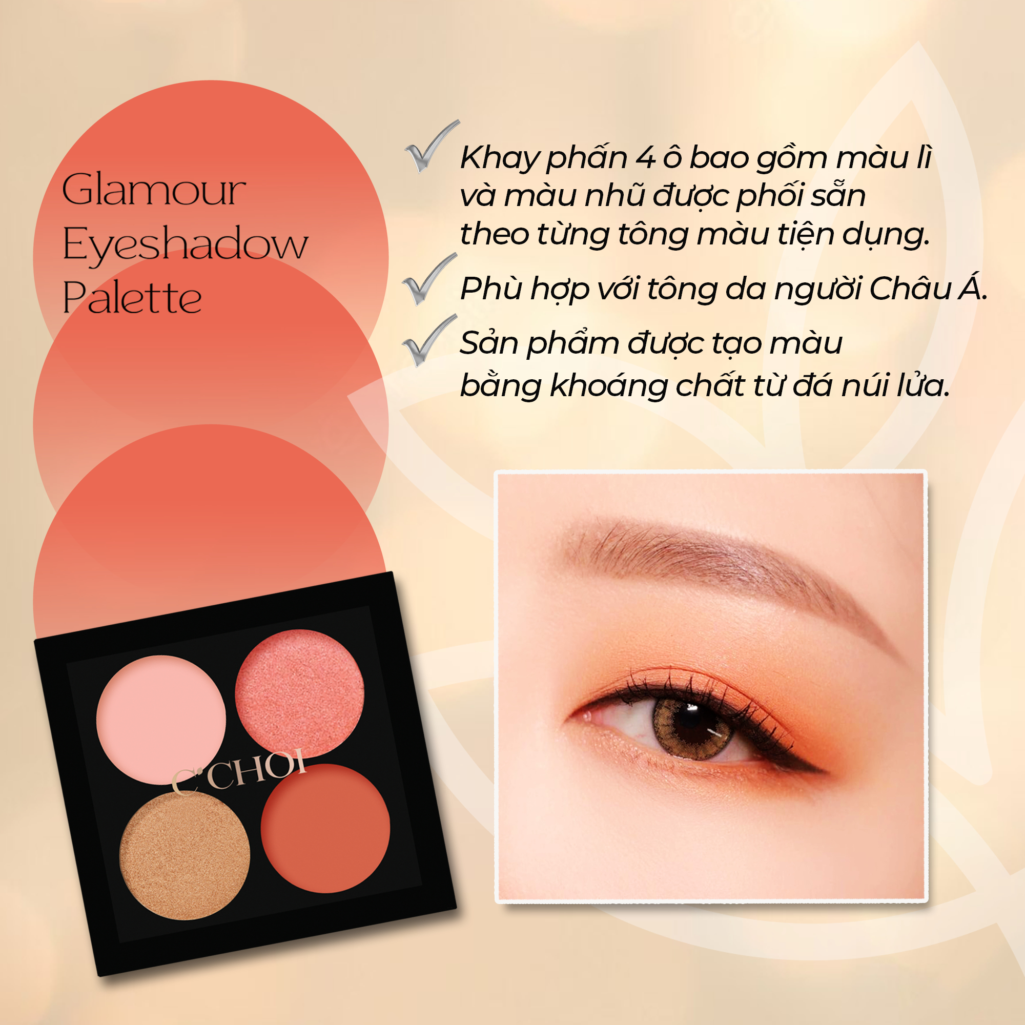 Phấn Mắt Trang Điểm C’Choi – Glamour Eyeshadow Palette