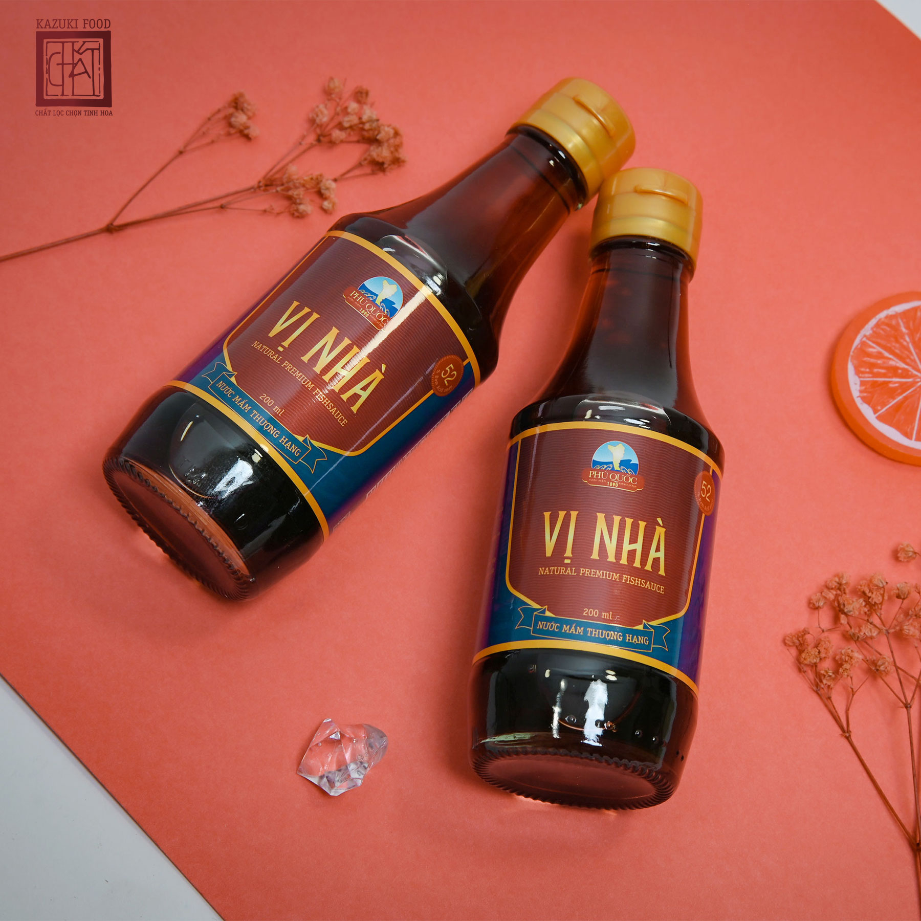 Nước mắm nguyên chất VỊ NHÀ Phú Quốc (2 chai x 200ml/ 1 chai)