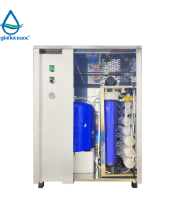 Máy lọc nước bán công nghiệp Watek 50 lít/ giờ, model: WT-50T, gồm vỏ tủ inox