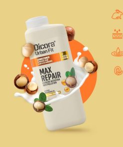 Dầu xả Dicora Urban Fit – Dành cho tóc hư tổn, chiết xuất tinh dầu mắc ca (400ml)