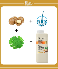 Dầu xả Dicora Urban Fit – Dành cho tóc hư tổn, chiết xuất tinh dầu mắc ca (400ml)